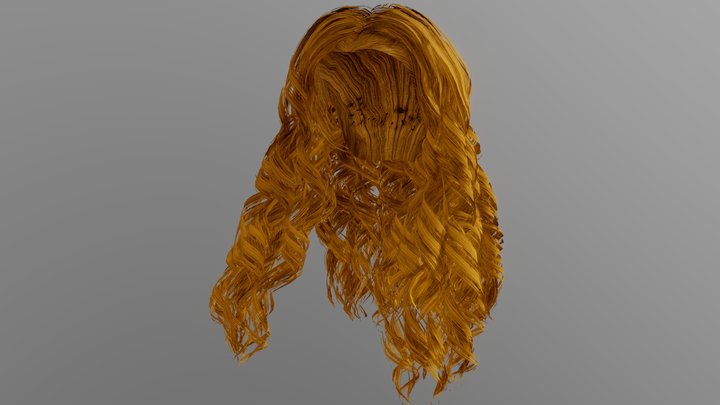 Naked Fitness Blonde Woman with Tied Hair 3D model rigged