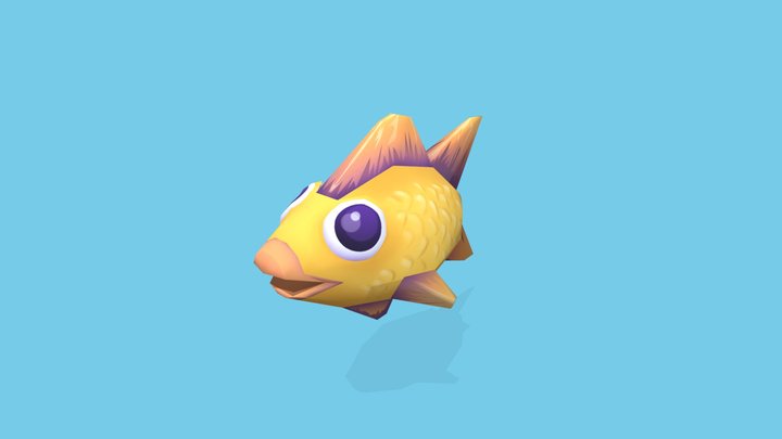Cartoon Low Poly Fish 3D Model