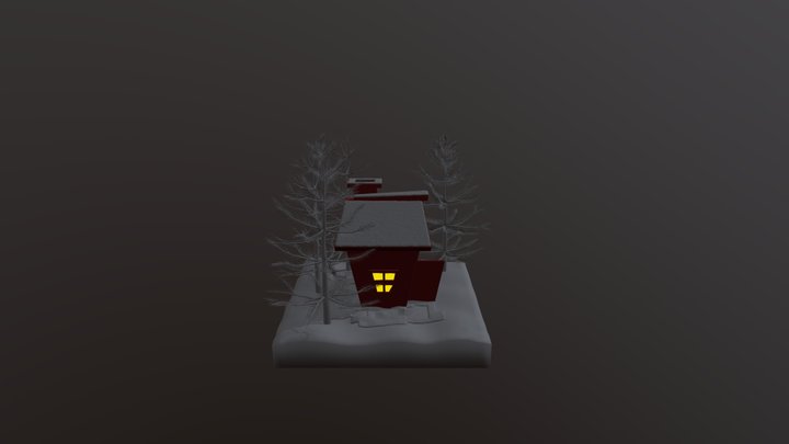 Cozy Christmas Hut 3D Model