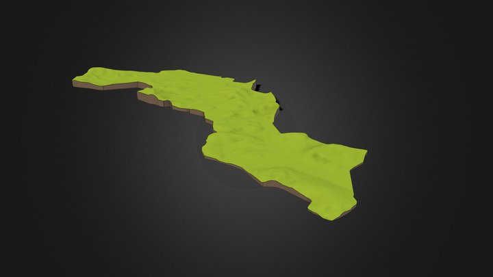 Topografia Bairro Água verde 3D Model