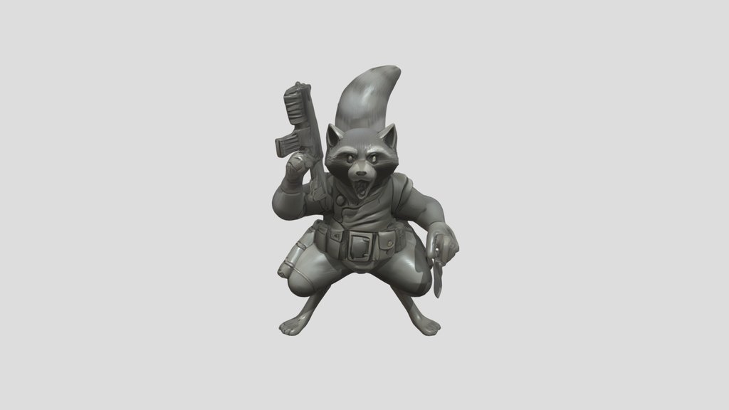 Rocket Raccoon, petrified By Vuk