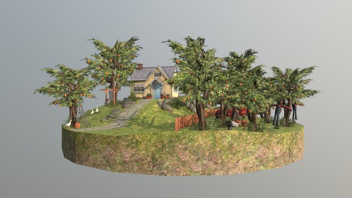 DAE Diorama retake – Small farm 3D Model
