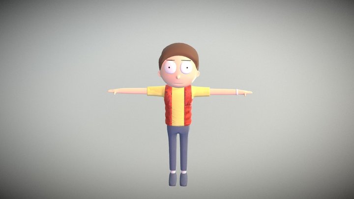 Morty Rig V2 (Back to the Future costume) 3D Model