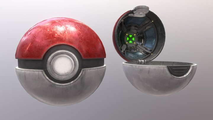 Worn out Pokeball 3D Model