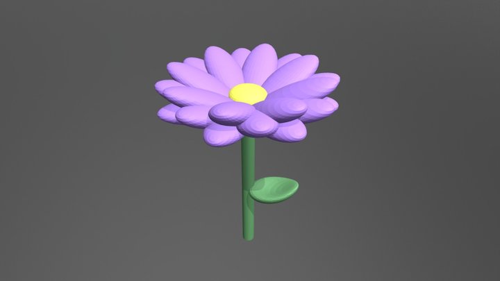 Purple Flower 3D Model