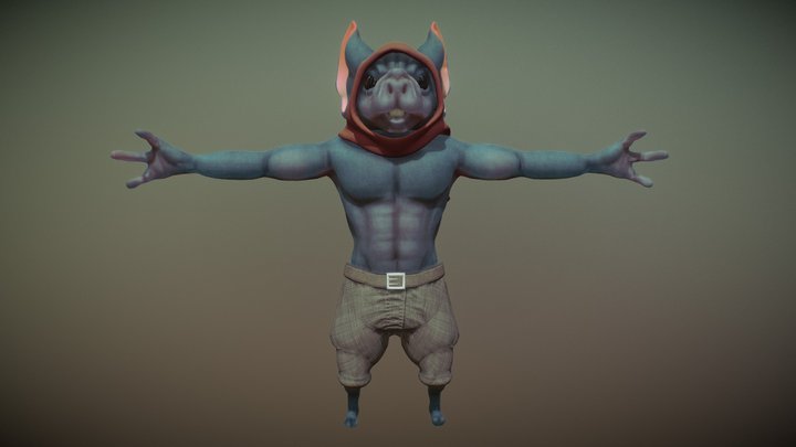 Bat Fantacy Character Model 3D Model