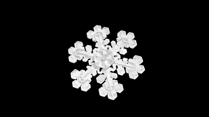 Snowflake Stellar Plate 3D Model