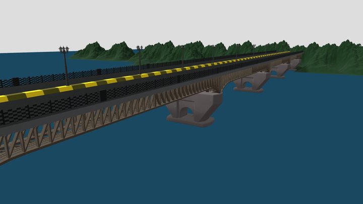 bridge made in blender 3D Model
