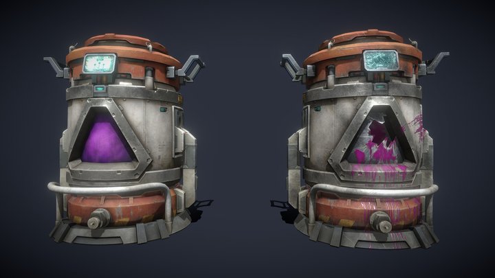 Sci-fi Barrel 3D Model