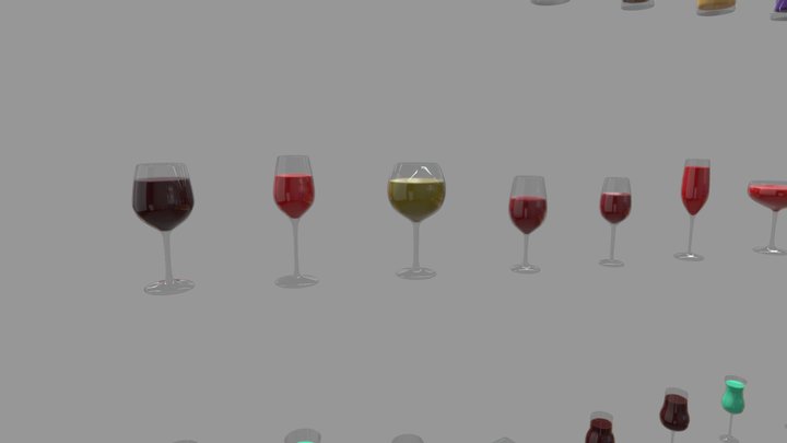 Glass set 3D Model