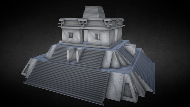 Templo de las 7 muñecas de Dzibilchaltún 3D Model