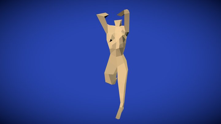 Low Poly Human Body 3D Model
