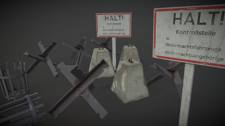 WWII Checkpoint Pack || Unreal Marketplace 3D Model