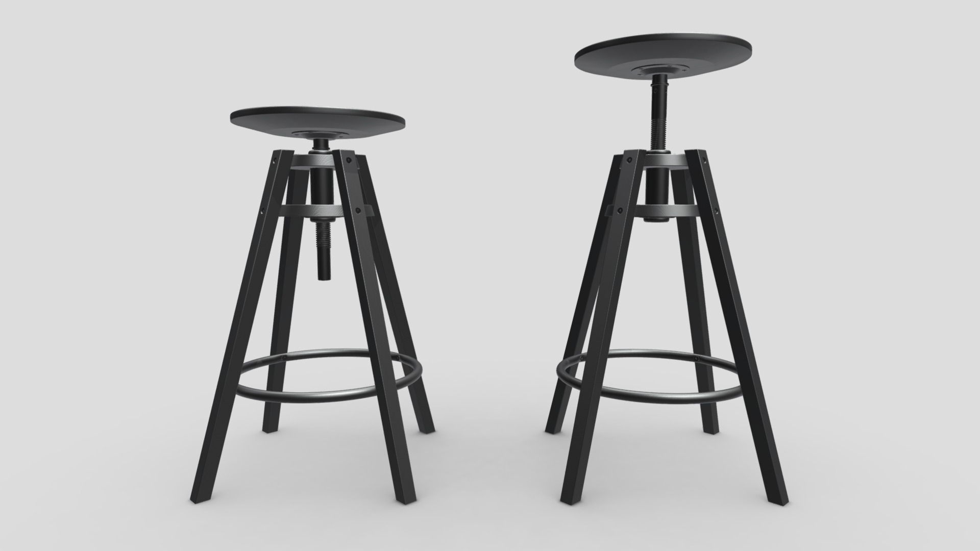 3D model Hoker Ikea Dalfred - This is a 3D model of the Hoker Ikea Dalfred. The 3D model is about a set of stools.