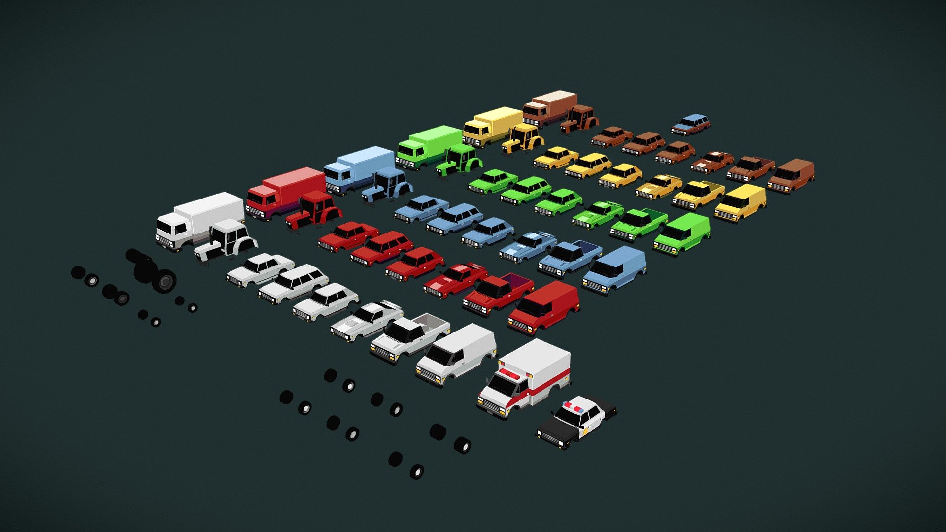 Super Low Poly Cars
