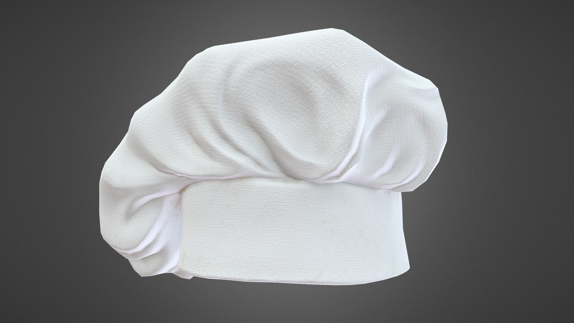 3D model Chef Cooking Hat - This is a 3D model of the Chef Cooking Hat. The 3D model is about a white tissue paper.