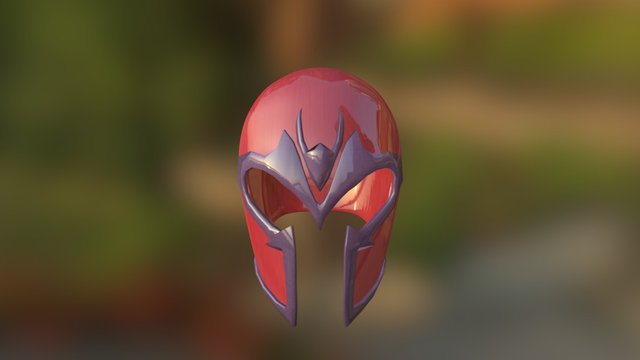 Magneto Helmet 3D Model