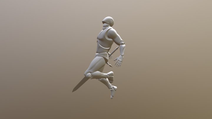 My UE4 Man Flip Back 3D Model
