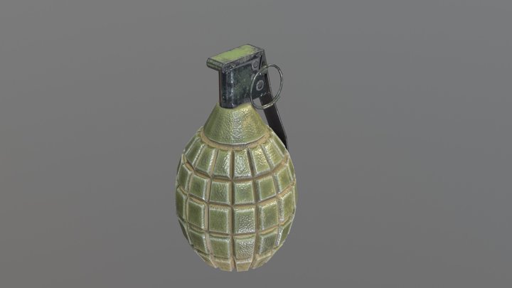 Hand Grenade Bomb 3D Model