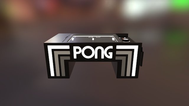 Atari Table Pong Project 3D Model