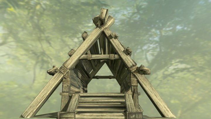 Wooden Camp - Game-Ready Environment Asset – Kostenloses 3D-Modell STL