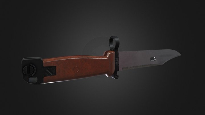 AKM Type 2 Bayonet 3D Model