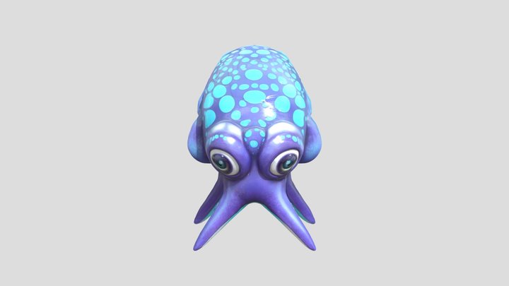 Blue Cuddle Fish Fortnite 3D Model