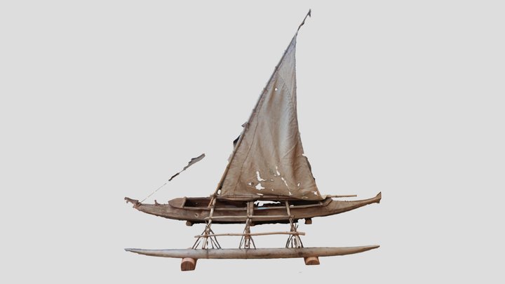 Anutan sailing canoe "Turuturukiteniu" 3D Model