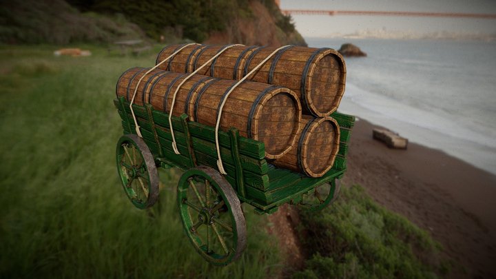 Cart & Barrel 3D Model