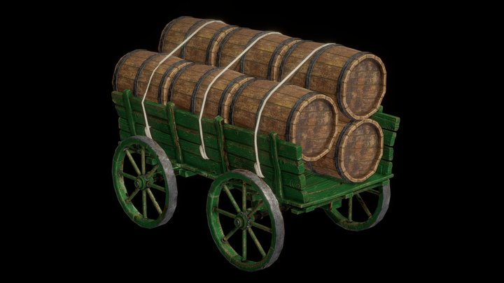 Cart & Barrel 3D Model