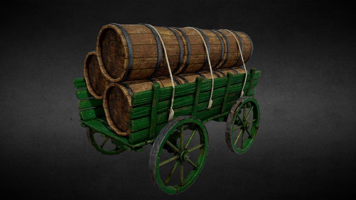 Cart & Barrel 3D Model