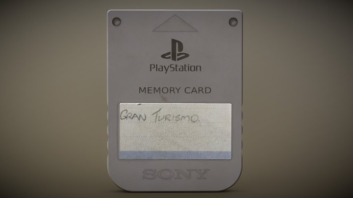 PS1 Memory Card 3D Model