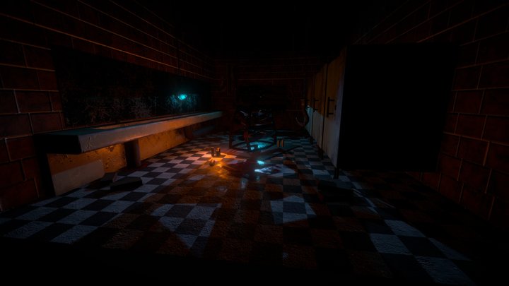 Horror Bathroom - Environment Assesement 3D Model