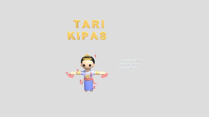 Dance Fan 3D Model