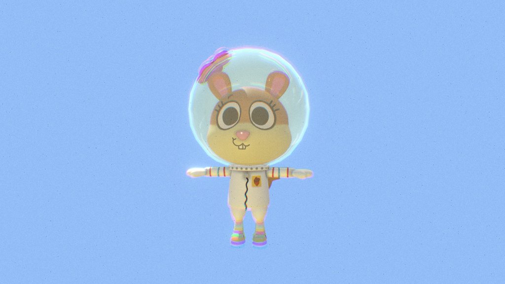 Sandy cheeks in dandy's world style