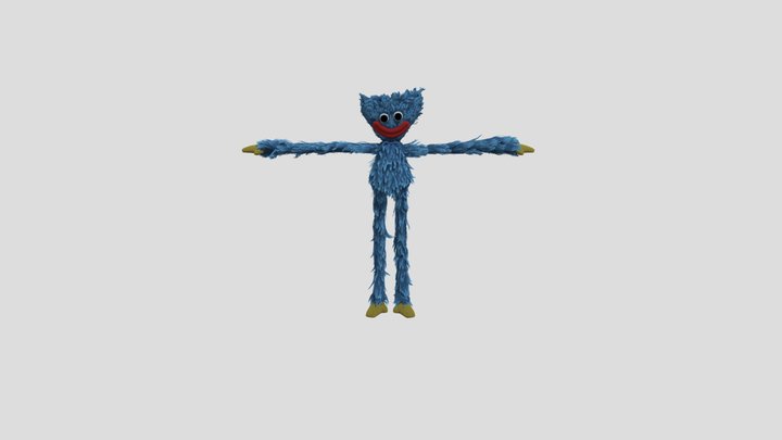 Huggy Wuggy Fully Rigged (.Blend | only smiling) 3D Model