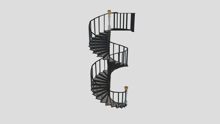 Round Stairs 3D Model