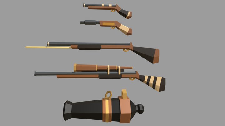 Pistol-handgun 3D models - Sketchfab