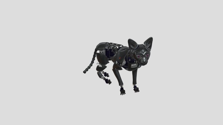 Robot Cat - High Poly 3D Model