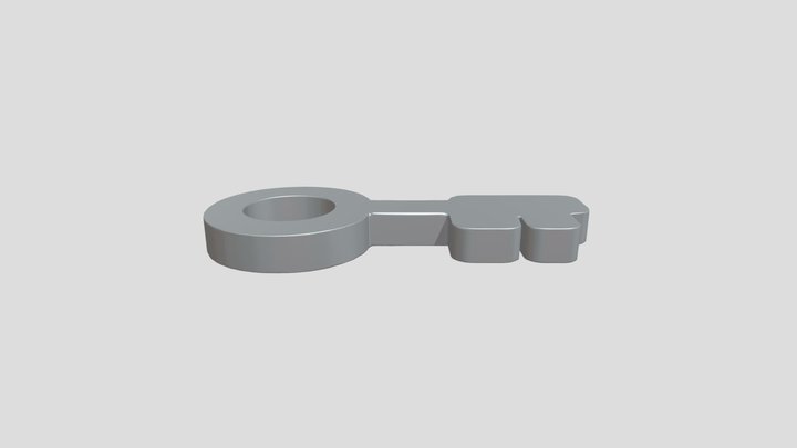 Golden key 3D Model