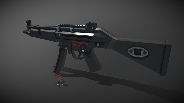 HK MP5-Submachine Gun 3D Model