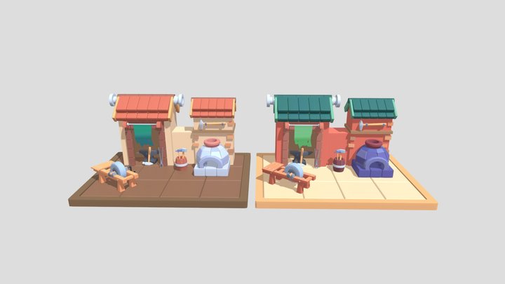 Stylized Blacksmith 3D Model