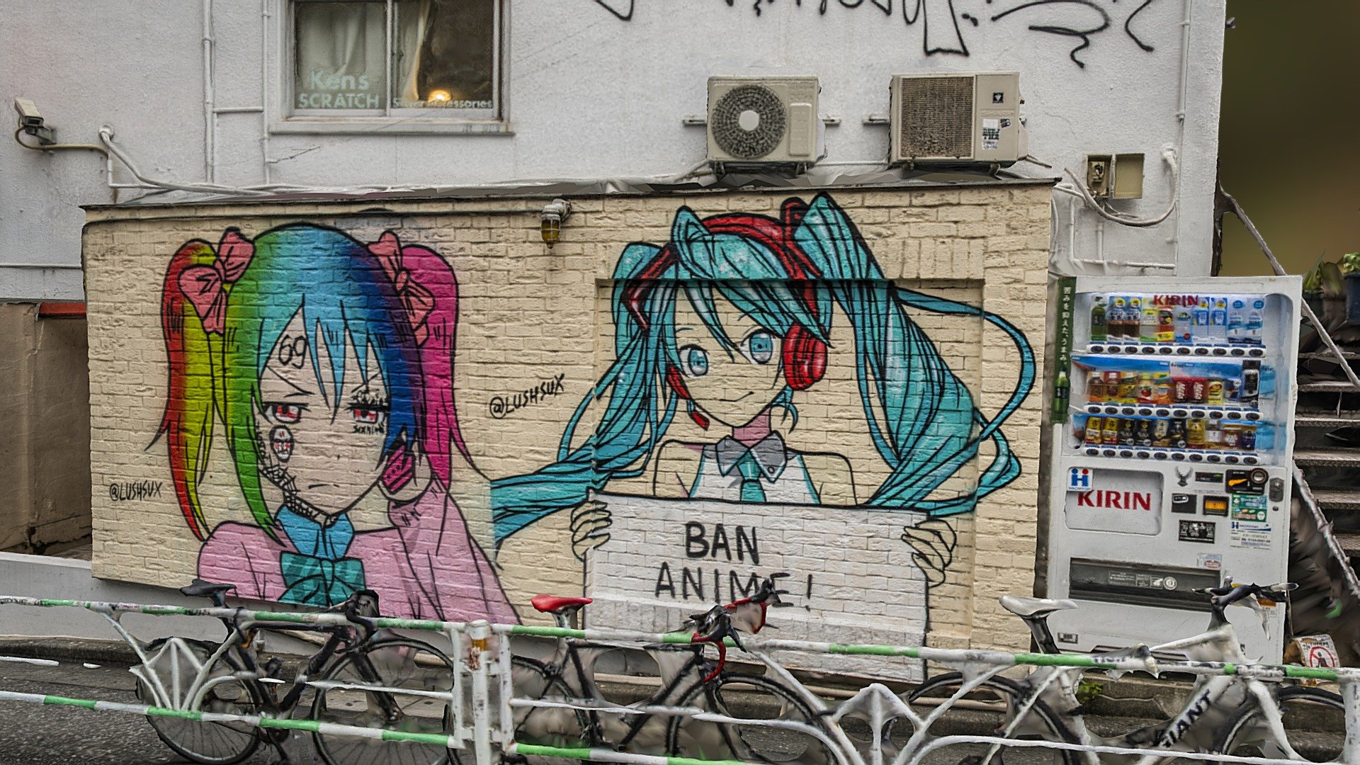 anime on streets  Sokak sanatı Sokak sanatı graffiti Graffiti art