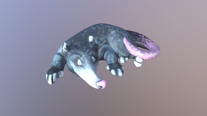 Sleepy opossum 3D Model