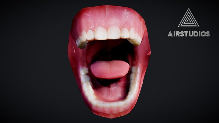 Human Mouth (Lowpoly) 3D Model