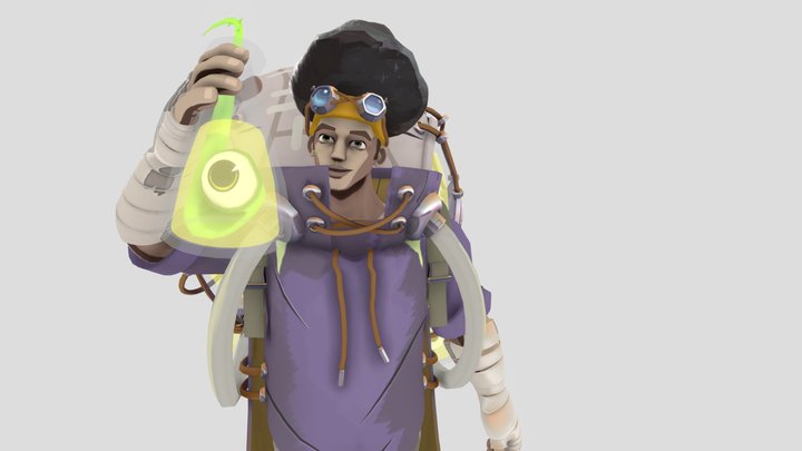Stylized Alchemist Character 3D Model