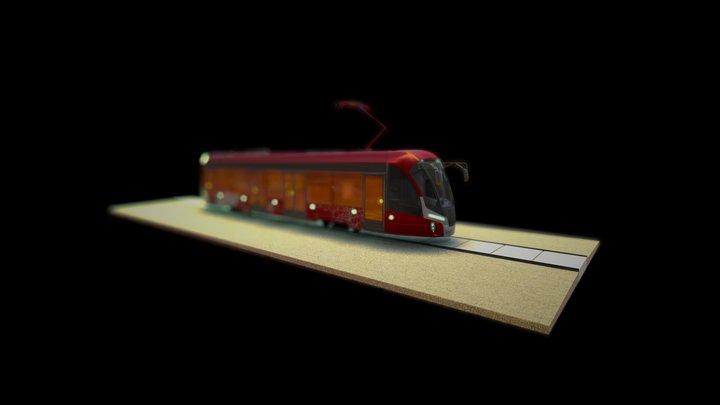 Трамвай  71-911ЕМ «Львёнок» 3D Model