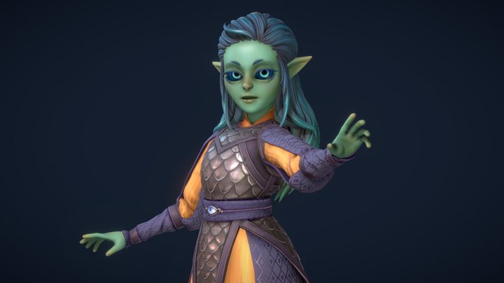 Flux the Twilight Cleric 3D Model