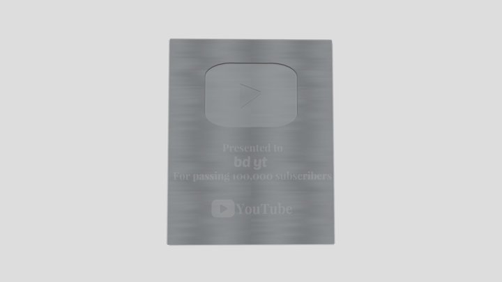 My YouTube playbutton 3D Model