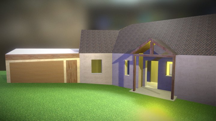 Maison projet extension garage 3D Model
